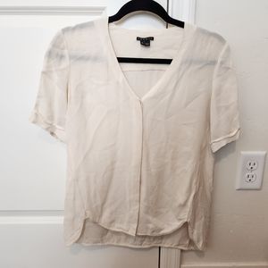 Theory silk button blouse